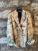 Carica l'immagine nel visualizzatore di Gallery, Ibrigu- Blazer Pareo Seta Kimono Vintage Beige
