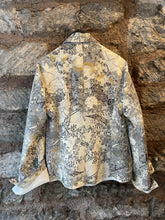 Carica l'immagine nel visualizzatore di Gallery, Ibrigu - Blazer Pareo Seta Kimono Vintage Avorio con fantasia
