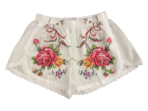 SHORTS RICAMATI PUNTO CROCE