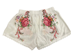 SHORTS RICAMATI PUNTO CROCE